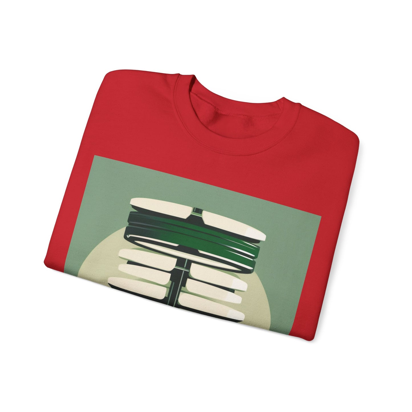boostlete-recovery-progress-icon-barbell-glitch-vector-1746 — Unisex Heavy Blend Crewneck (G18000)
