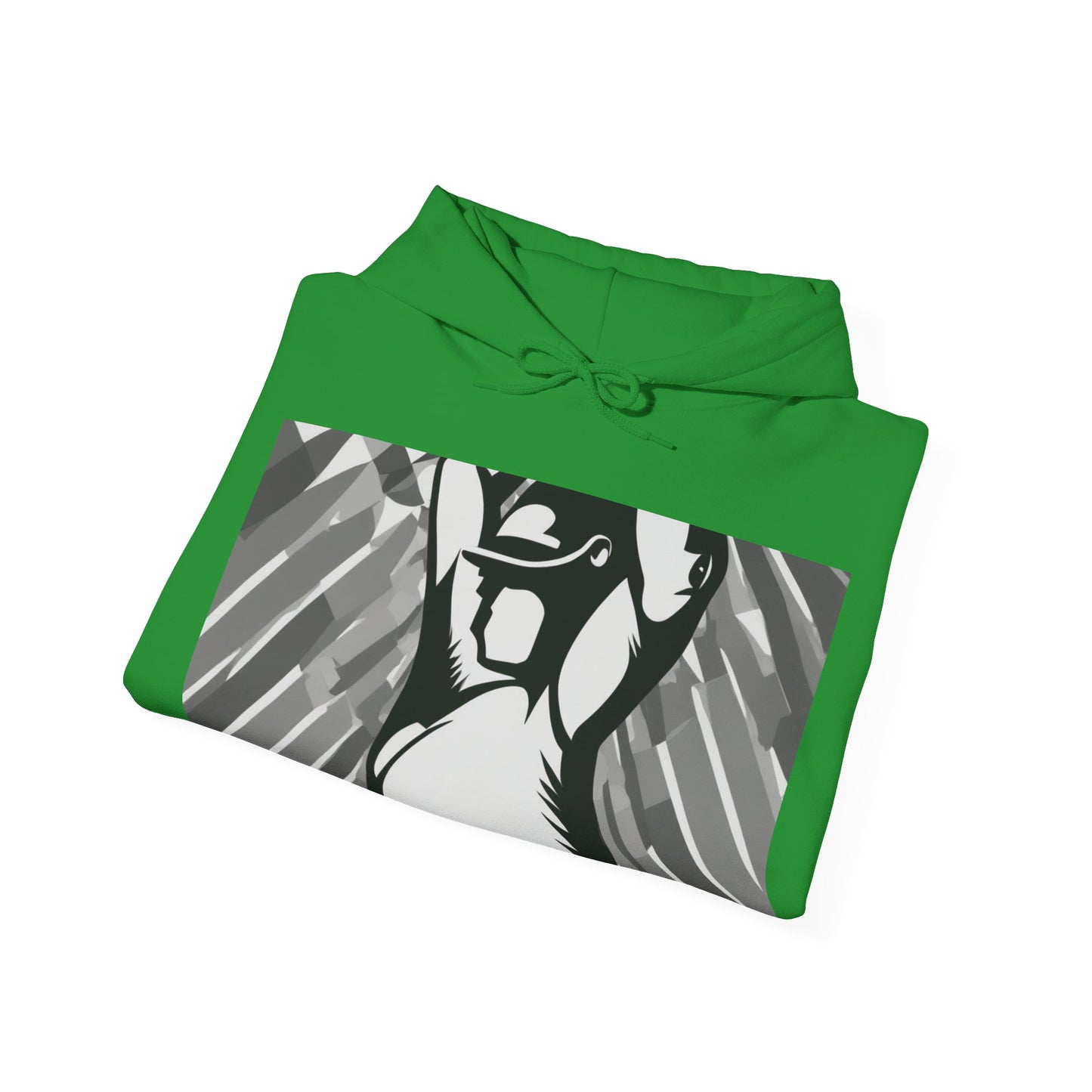 boostlete-iron-intent-scene-kettlebell-grainy-modern-0276 — Unisex Heavy Blend Hooded Sweatshirt (Gildan)