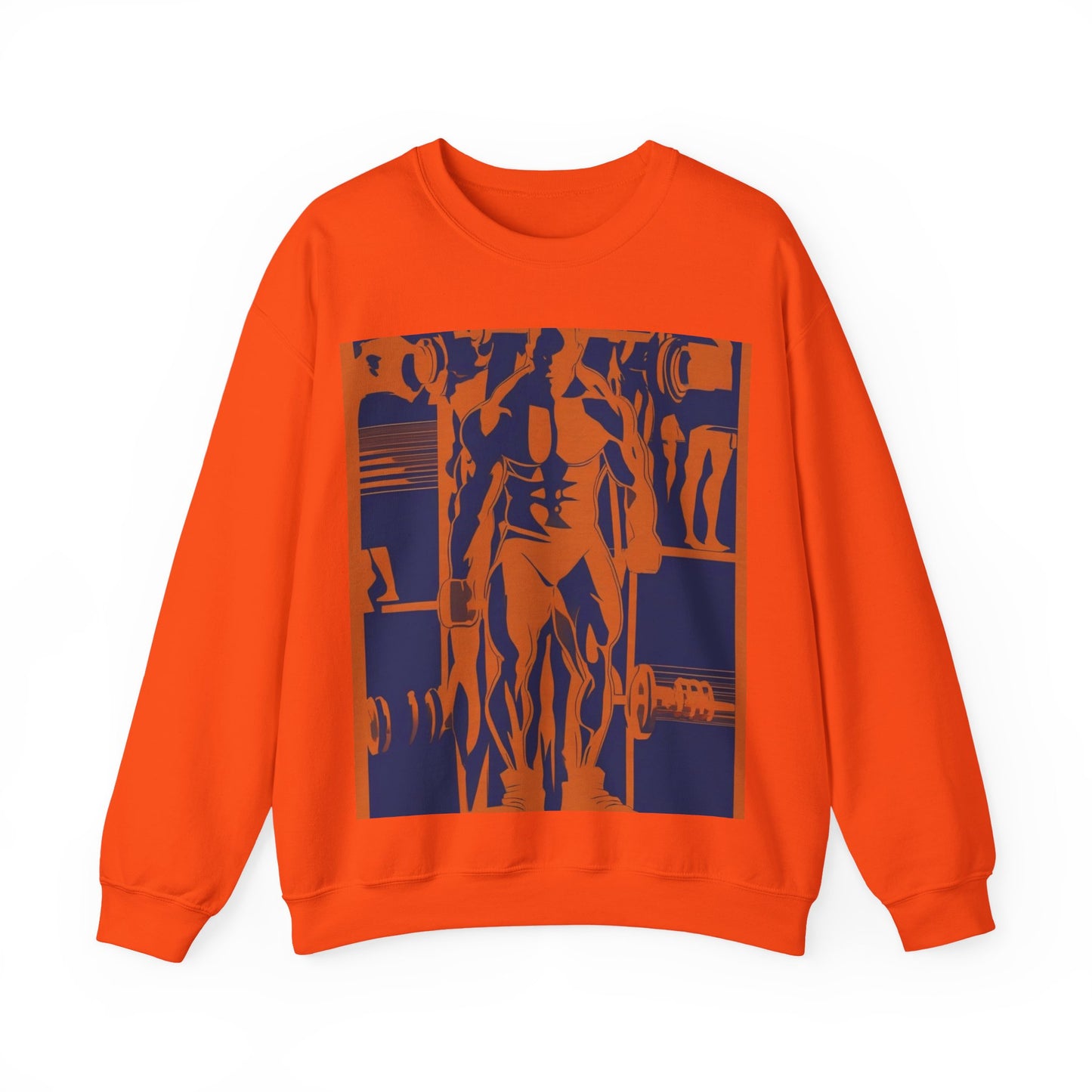 boostlete-rise-grind-scene-deadlift-3d-paper-0812 — Unisex Heavy Blend Crewneck (G18000)