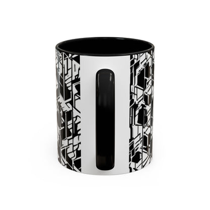 boostlete-field-day-pattern-micro-blueprint-0927 — Accent Mug 11/15oz