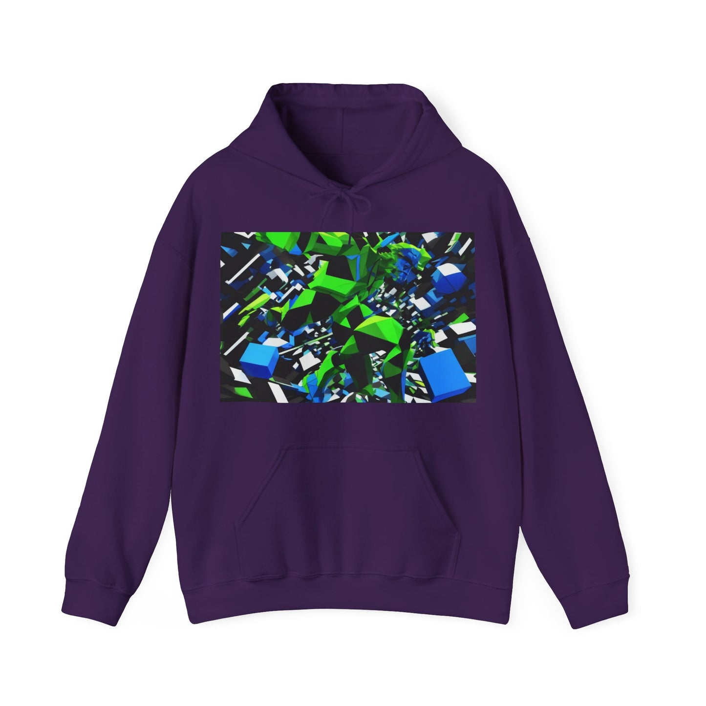 boostlete-pr-season-scene-sprinter-3d-geometric-0896 — Unisex Heavy Blend Hoodie (G18500)