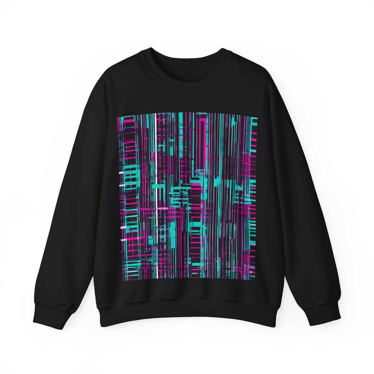 boostlete-field-day-pattern-barcode-retro-0275 — Unisex Heavy Blend Crewneck Sweatshirt (Gildan)
