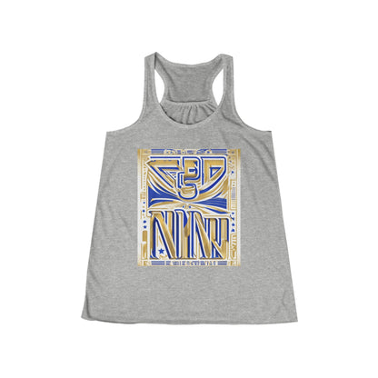 boostlete-boost-mode-type-earned-not-given-outline-over-solid-line-art-0005 — Women's Flowy Racerback Tank (B+C 8800)