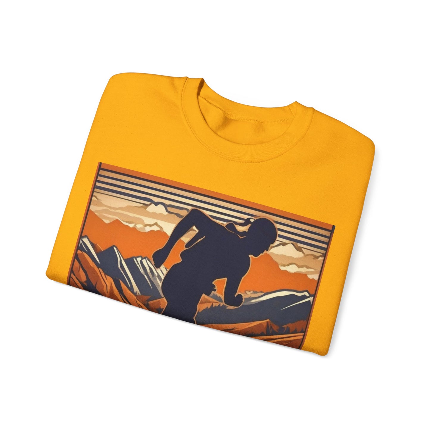 boostlete-iron-intent-scene-trail-3d-retro-0764 — Unisex Heavy Blend Crewneck (G18000)