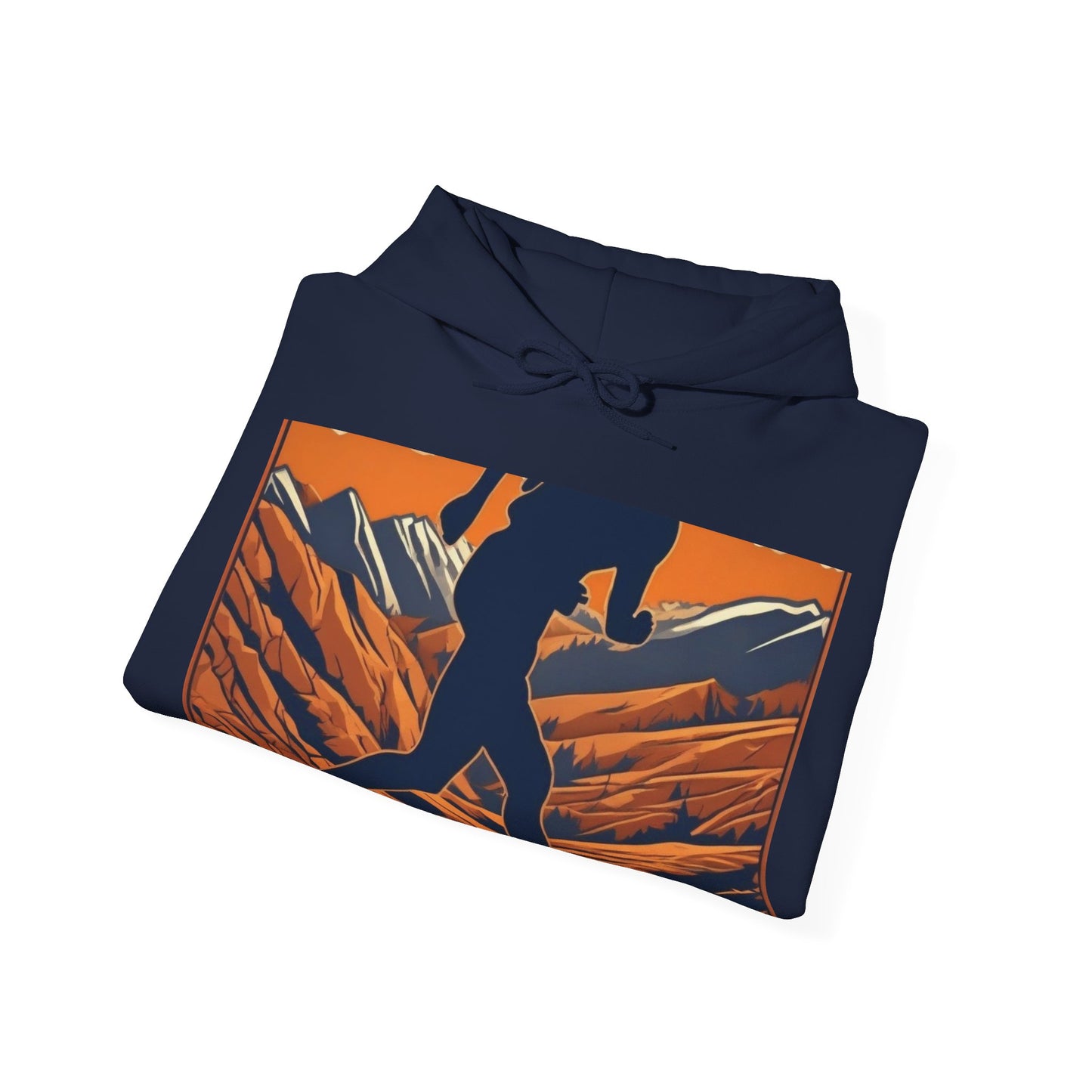 boostlete-iron-intent-scene-trail-3d-retro-0764 — Unisex Heavy Blend Hoodie (G18500)