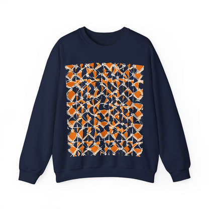 boostlete-headspace-pattern-plate-number-badge-0387 — Unisex Heavy Blend Crewneck (G18000)