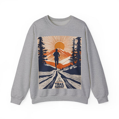 boostlete-iron-intent-scene-trail-glitch-badge-0100 — Unisex Heavy Blend Crewneck Sweatshirt (Gildan)