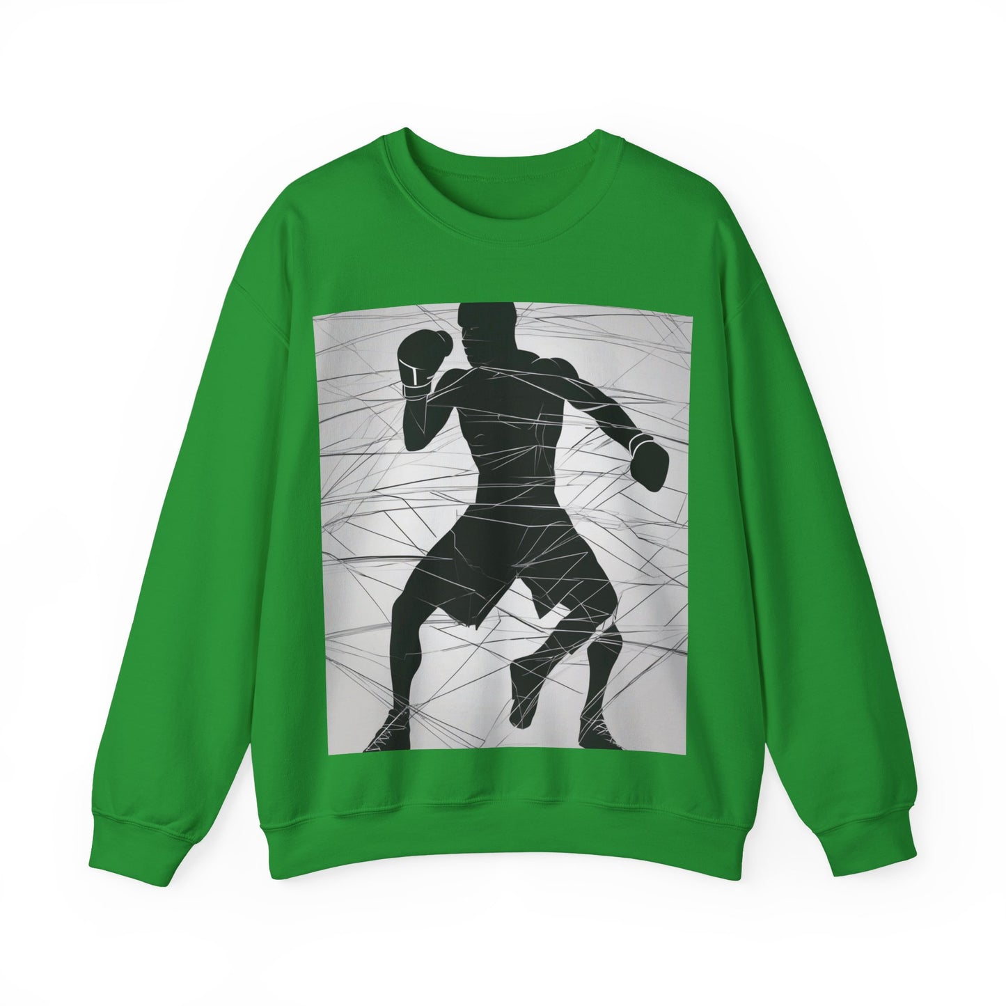 boostlete-mile-by-mile-scene-boxer-motion-geometric-0028 — Unisex Heavy Blend Crewneck Sweatshirt (Gildan)