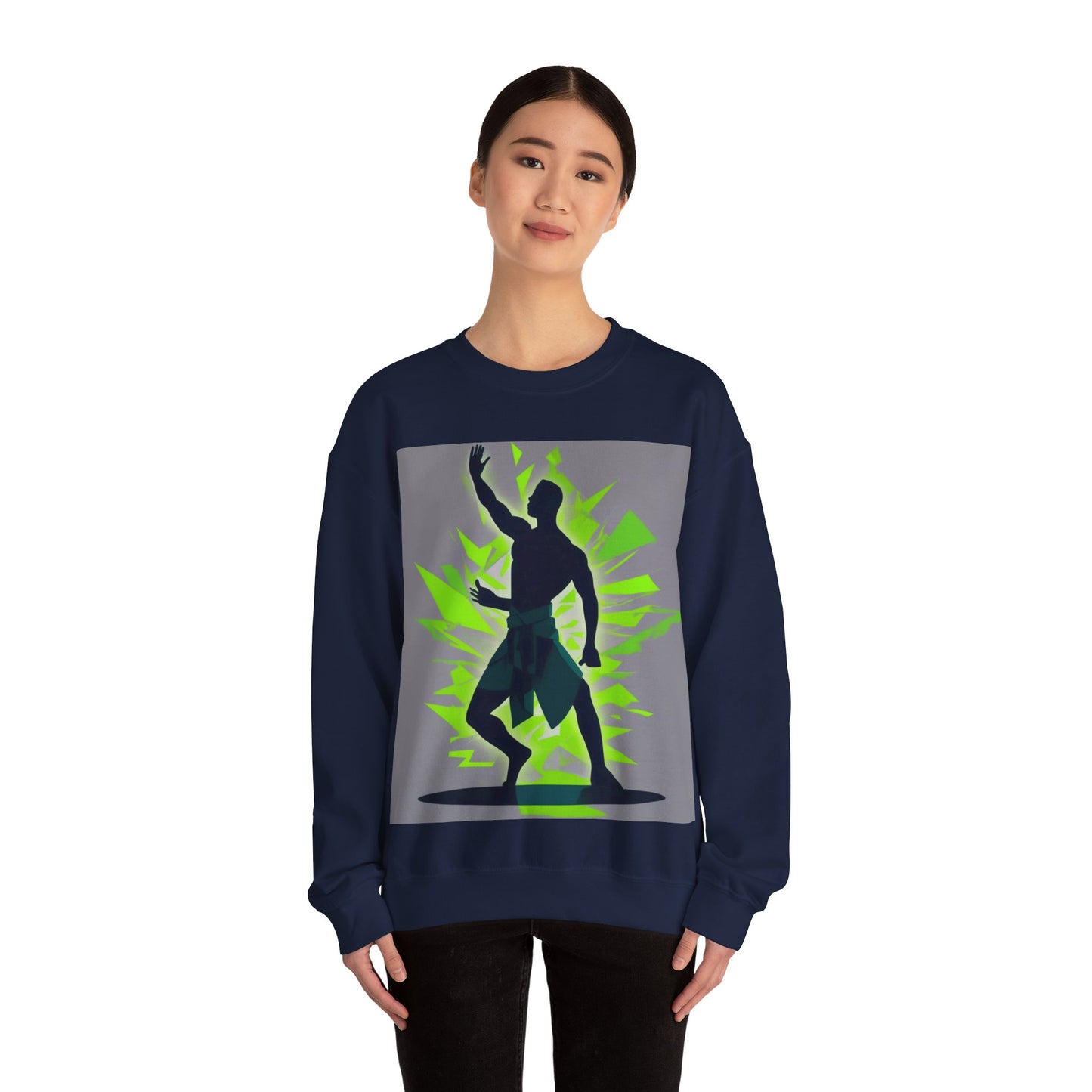 boostlete-mile-by-mile-scene-yogi-offset-isometric-0972 — Unisex Heavy Blend Crewneck (G18000)