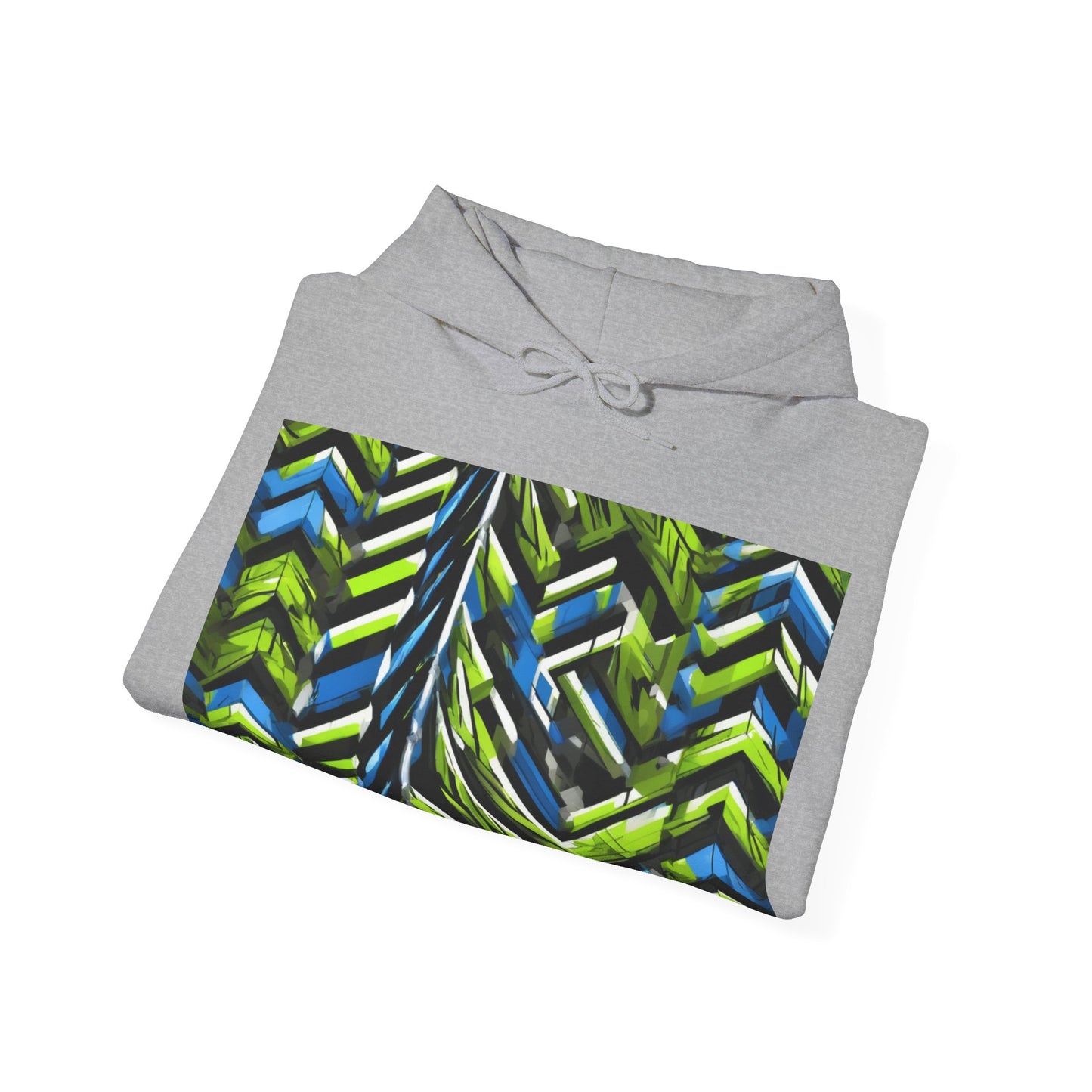 boostlete-rise-grind-pattern-chevron-isometric-0195 — Unisex Heavy Blend Hooded Sweatshirt (Gildan)