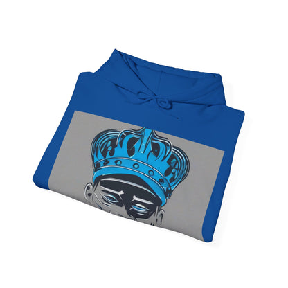 boostlete-am-crew-icon-crown-grainy-monoline-0022 — Unisex Heavy Blend Hooded Sweatshirt (Gildan)