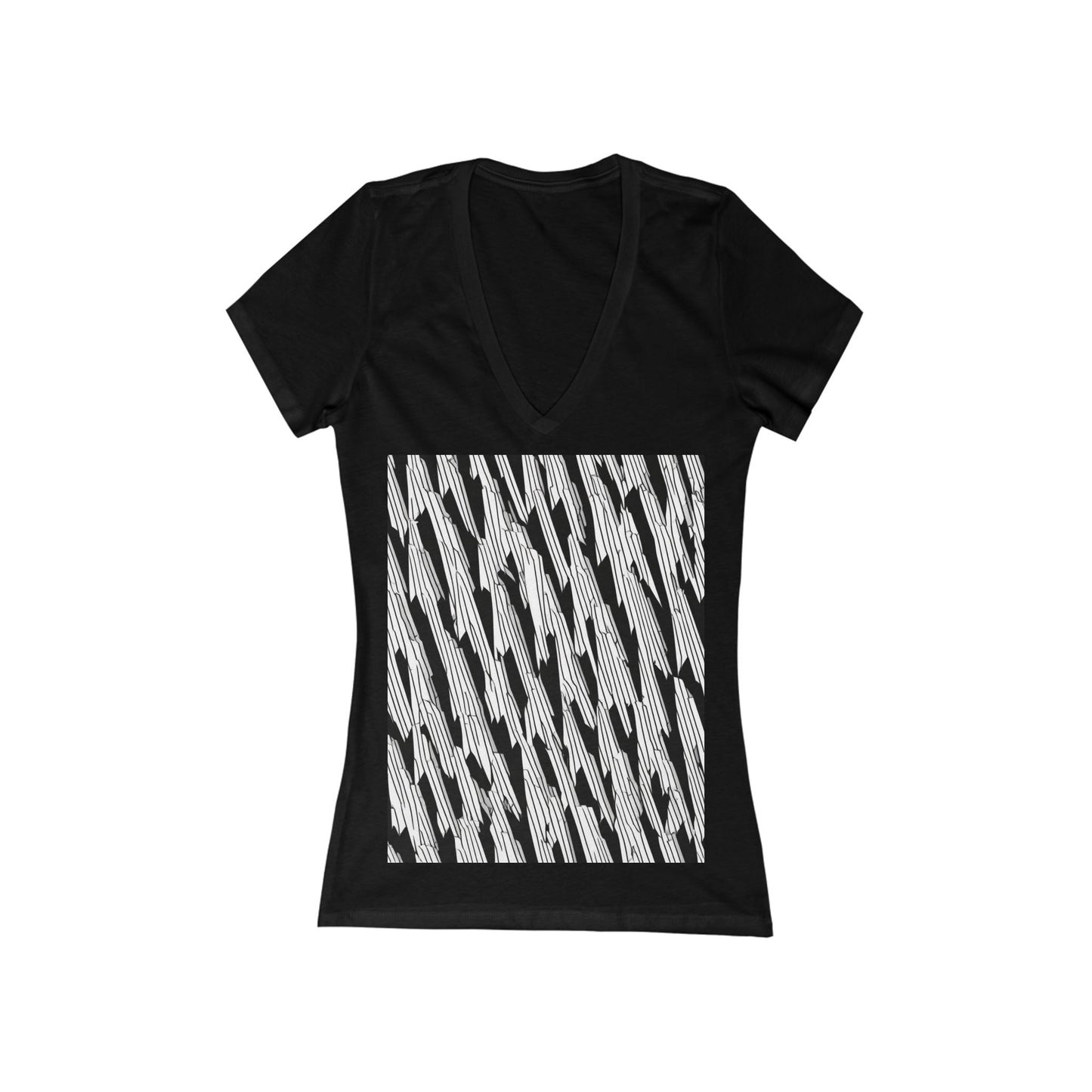 boostlete-iron-intent-pattern-micro-isometric-0199 — Women's Deep V-Neck Tee (B+C 6035)