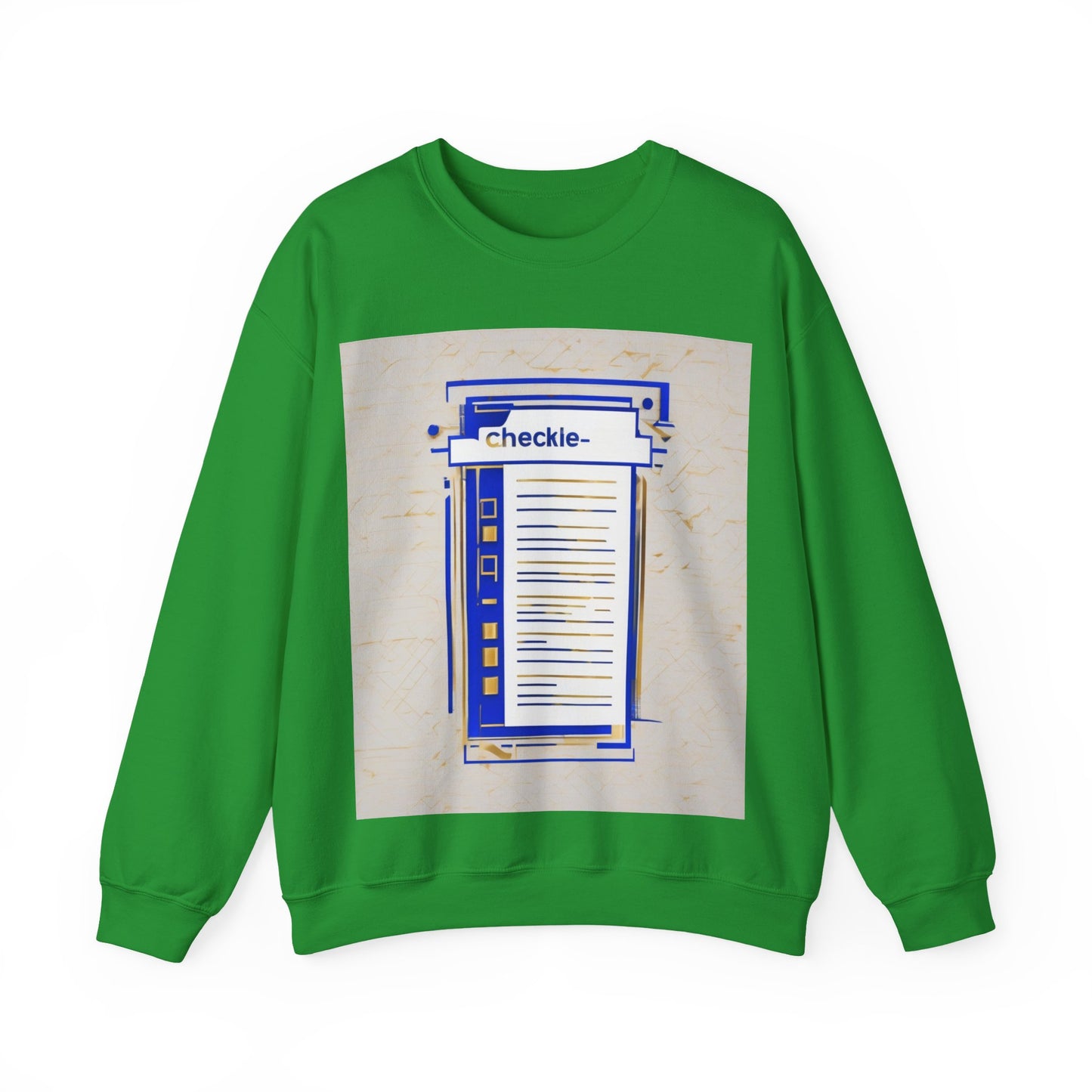 boostlete-am-crew-icon-checklist-glitch-badge-0018 — Unisex Heavy Blend Crewneck Sweatshirt (Gildan)
