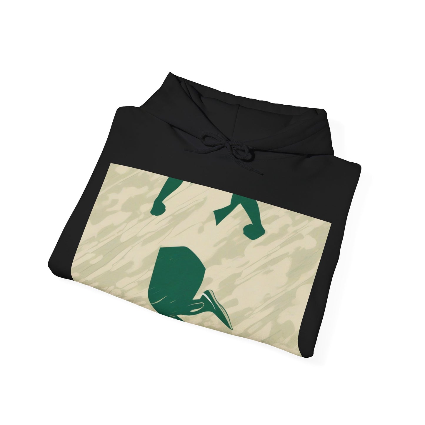 boostlete-am-crew-icon-runner-grainy-blueprint-0134 — Unisex Heavy Blend Hooded Sweatshirt (Gildan)