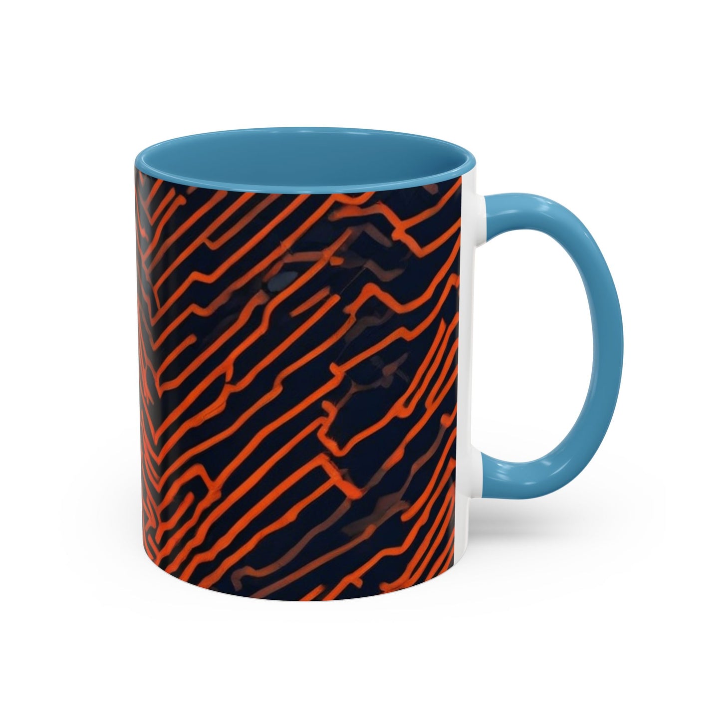 boostlete-field-day-pattern-ekg-modern-0087 — Accent Mug 11oz/15oz
