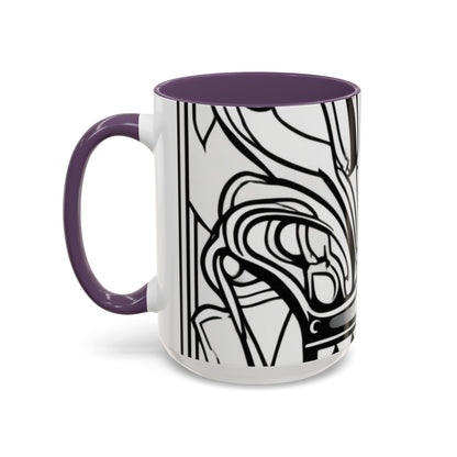 boostlete-boost-mode-icon-crown-offset-line-art-0190 — Accent Mug 11oz/15oz