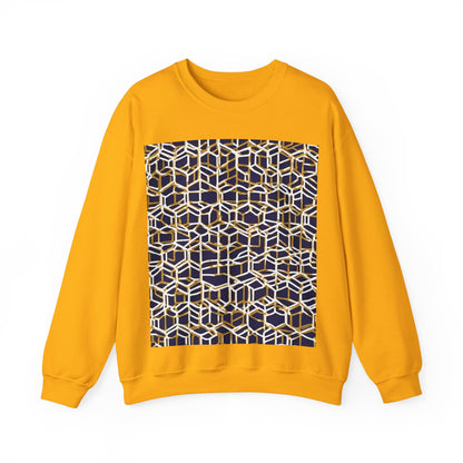 boostlete-am-crew-pattern-hex-industrial-0131 — Unisex Heavy Blend Crewneck Sweatshirt (Gildan)