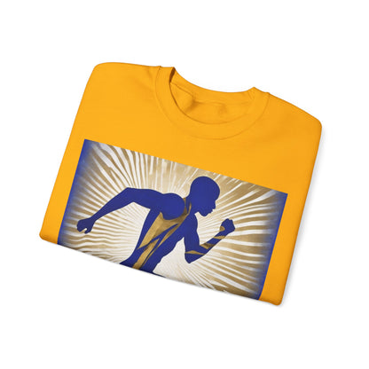 boostlete-field-day-scene-sprinter-motion-paper-0496 — Unisex Heavy Blend Crewneck Sweatshirt (Gildan)