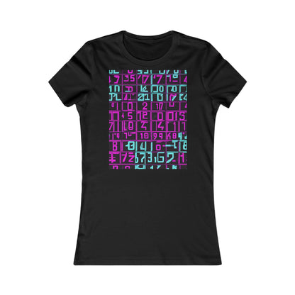 boostlete-iron-intent-pattern-plate-number-retro-0227 — Women's Favorite Tee (B+C 6004)