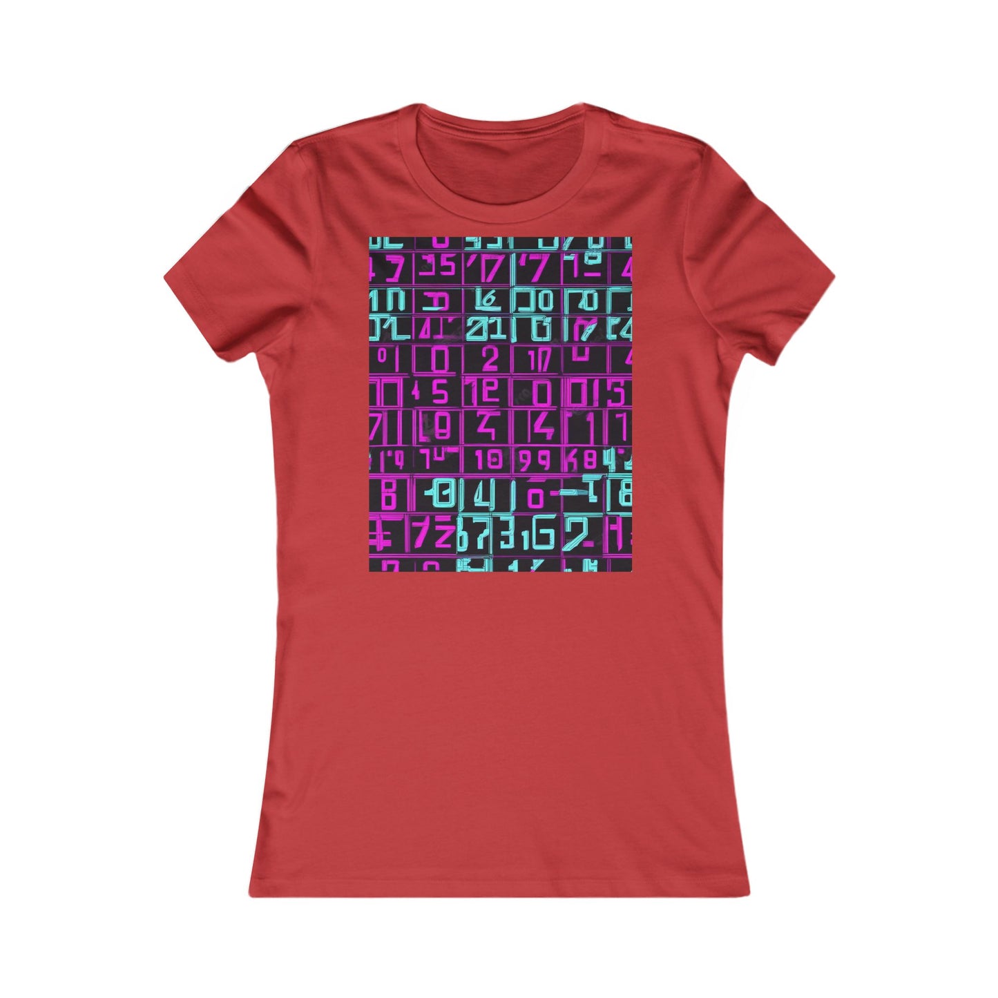boostlete-iron-intent-pattern-plate-number-retro-0227 — Women's Favorite Tee (B+C 6004)