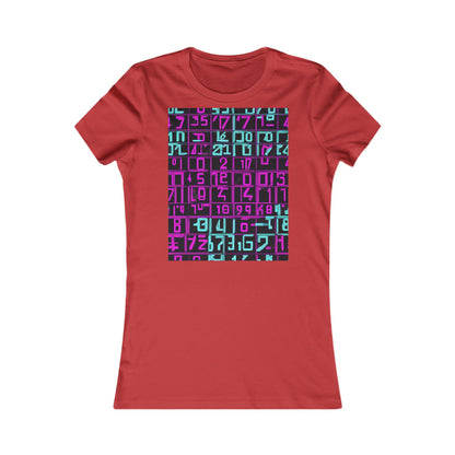 boostlete-iron-intent-pattern-plate-number-retro-0227 — Women's Favorite Tee (B+C 6004)