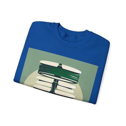boostlete-recovery-progress-icon-barbell-glitch-vector-1746 — Unisex Heavy Blend Crewneck (G18000)