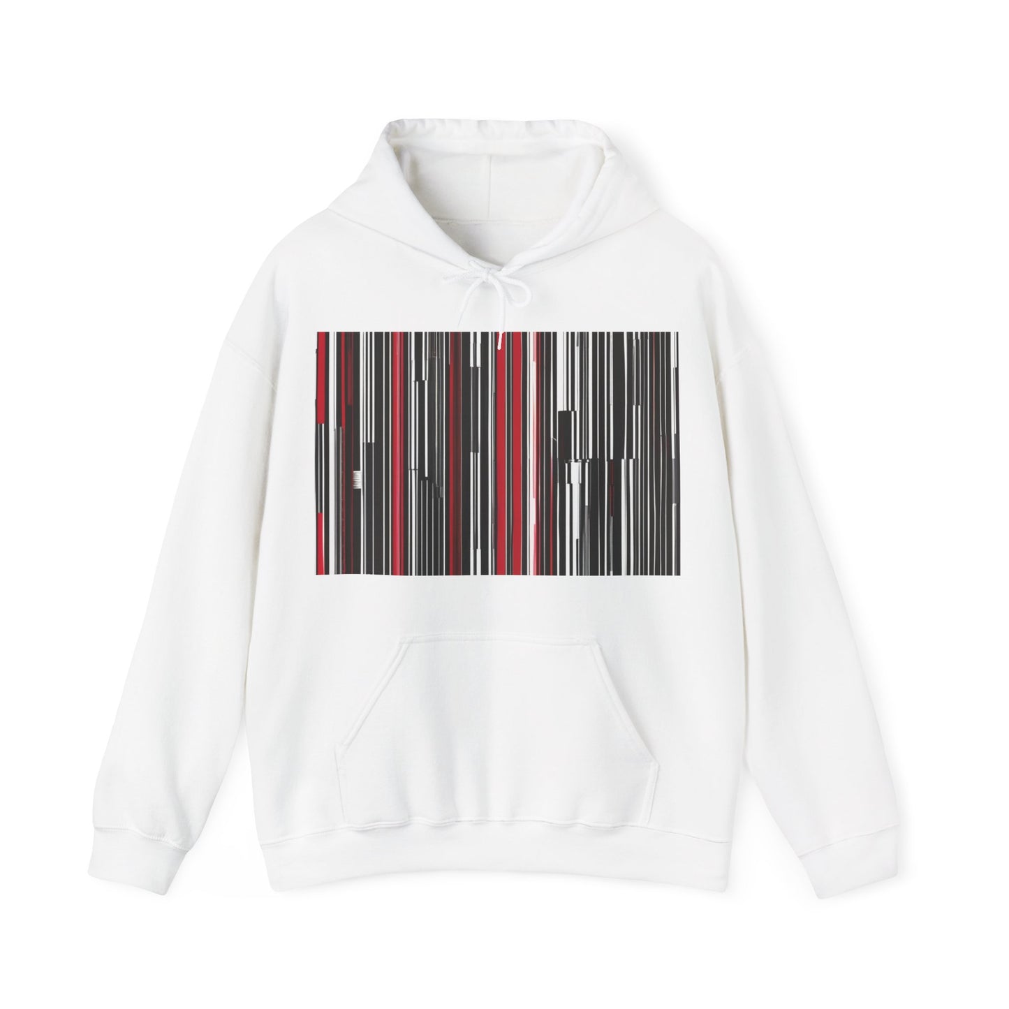 boostlete-am-crew-pattern-barcode-athletic-0911 — Unisex Heavy Blend Hoodie (G18500)