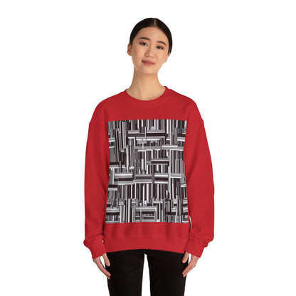 boostlete-recovery-progress-pattern-barcode-isometric-1023 — Unisex Heavy Blend Crewneck (G18000)
