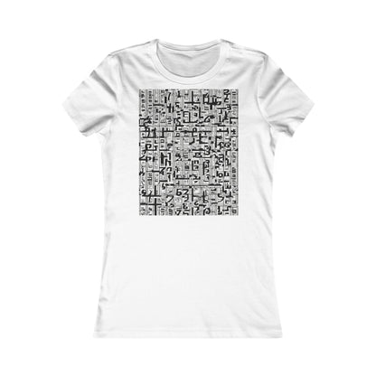 boostlete-boost-mode-pattern-plate-number-engraved-0103 — Women's Favorite Tee (B+C 6004)