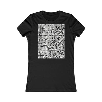 boostlete-boost-mode-pattern-plate-number-engraved-0103 — Women's Favorite Tee (B+C 6004)