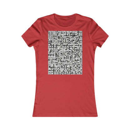 boostlete-boost-mode-pattern-plate-number-engraved-0103 — Women's Favorite Tee (B+C 6004)