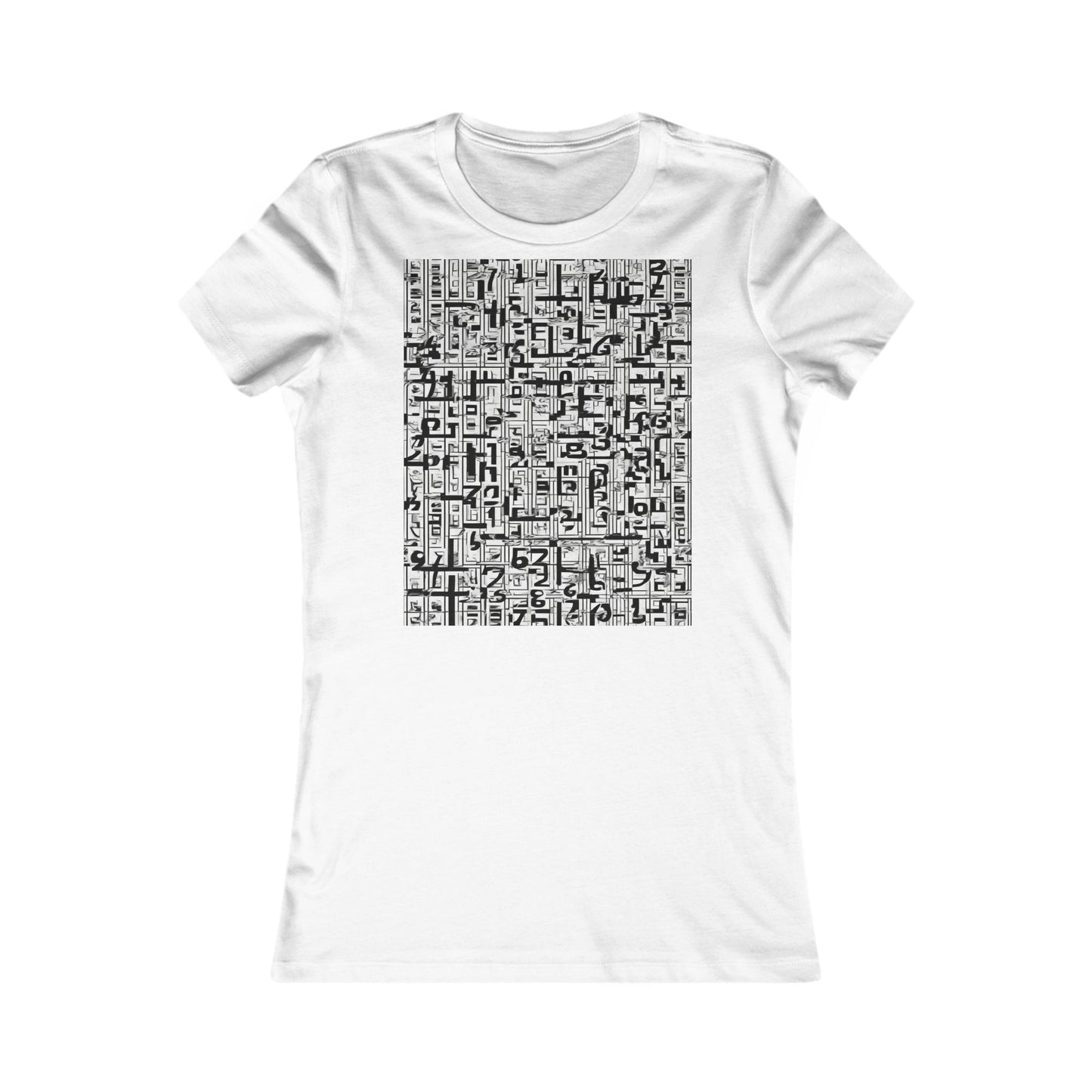 boostlete-boost-mode-pattern-plate-number-engraved-0103 — Women's Favorite Tee (B+C 6004)