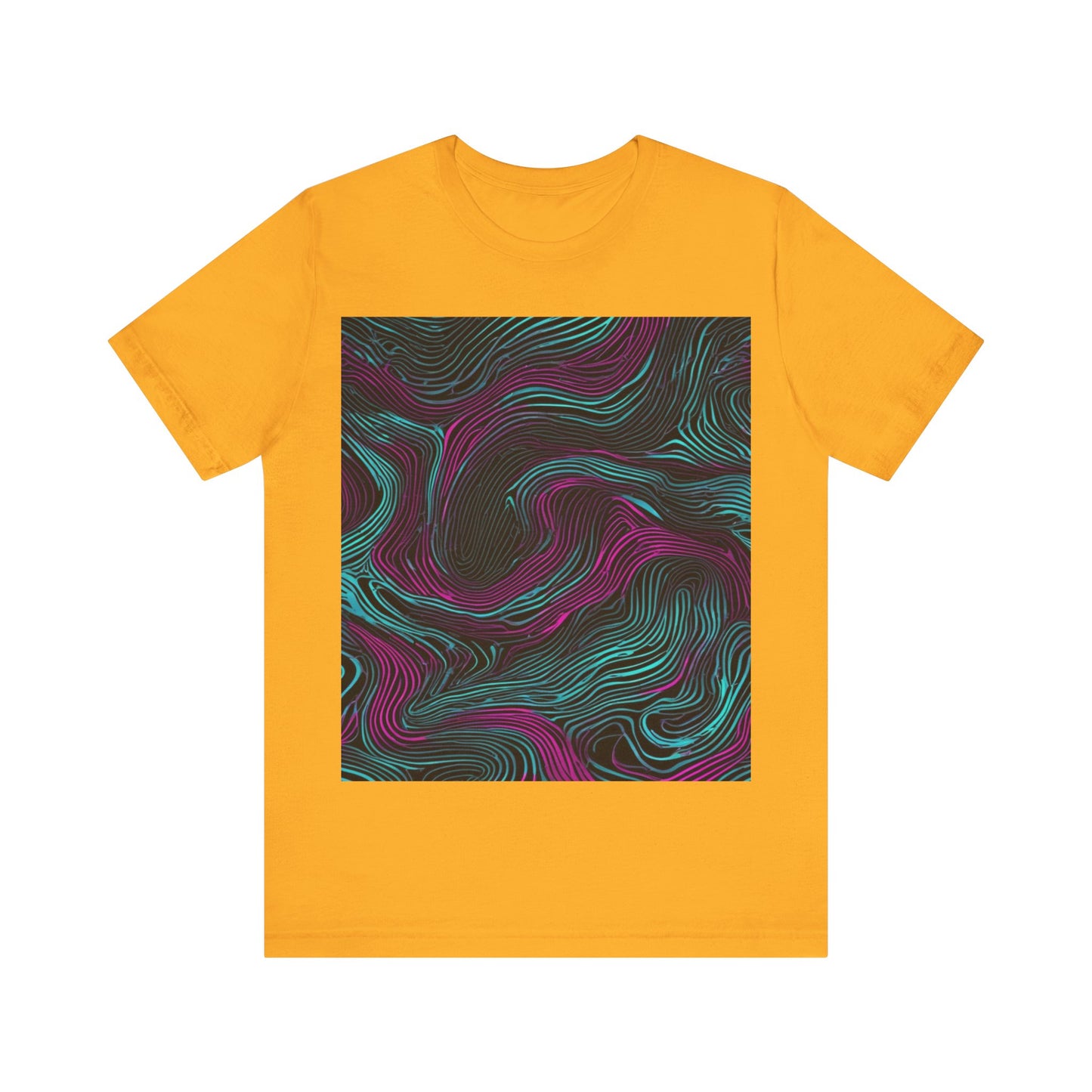 boostlete-am-crew-pattern-topographic-monoline-0075 — Unisex Jersey Short Sleeve (B+C 3001)