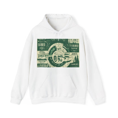 boostlete-mile-by-mile-type-fast-is-earned-big-blueprint-0041 — Unisex Heavy Blend Hooded Sweatshirt (Gildan)