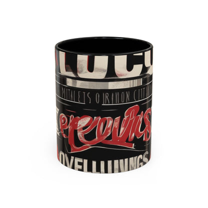 boostlete-mile-by-mile-type-focus-over-feelings-split-retro-0841 — Accent Mug 11/15oz