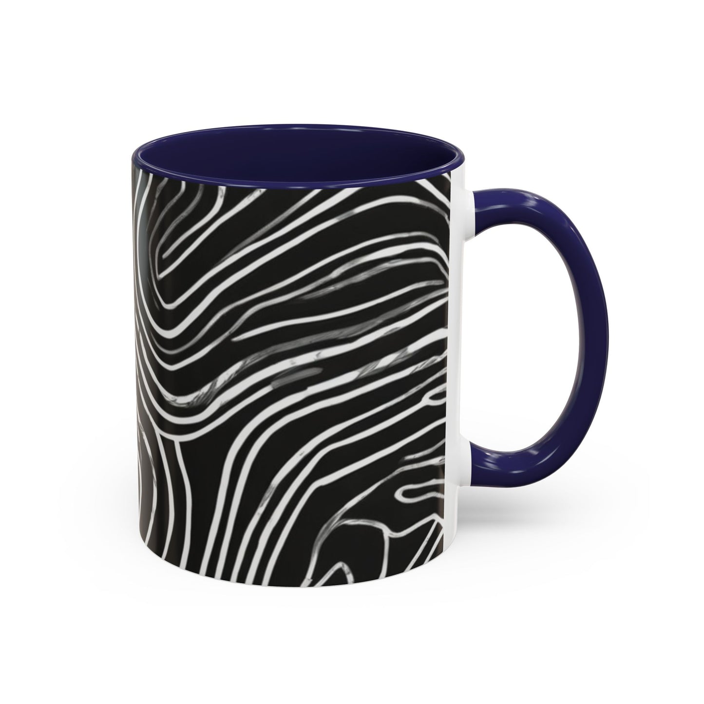 boostlete-field-day-pattern-topographic-badge-0307 — Accent Mug 11oz/15oz