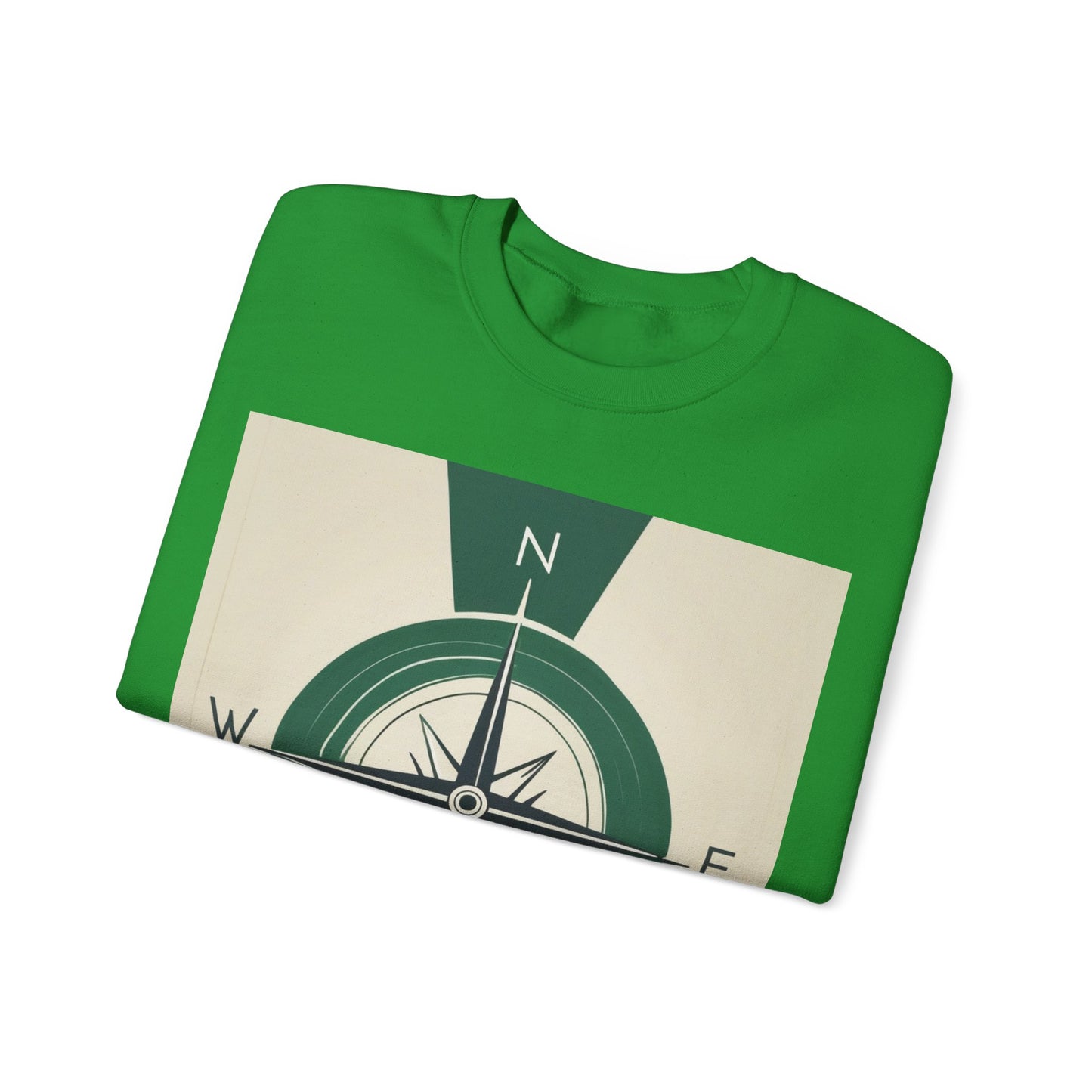 boostlete-iron-intent-icon-compass-soft-blueprint-0614 — Unisex Heavy Blend Crewneck (G18000)