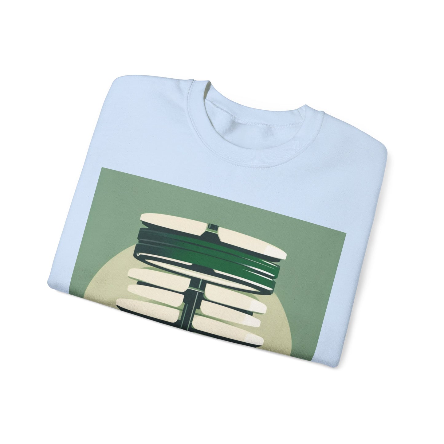 boostlete-recovery-progress-icon-barbell-glitch-vector-1746 — Unisex Heavy Blend Crewneck (G18000)