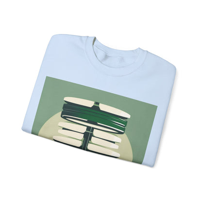 boostlete-recovery-progress-icon-barbell-glitch-vector-1746 — Unisex Heavy Blend Crewneck (G18000)