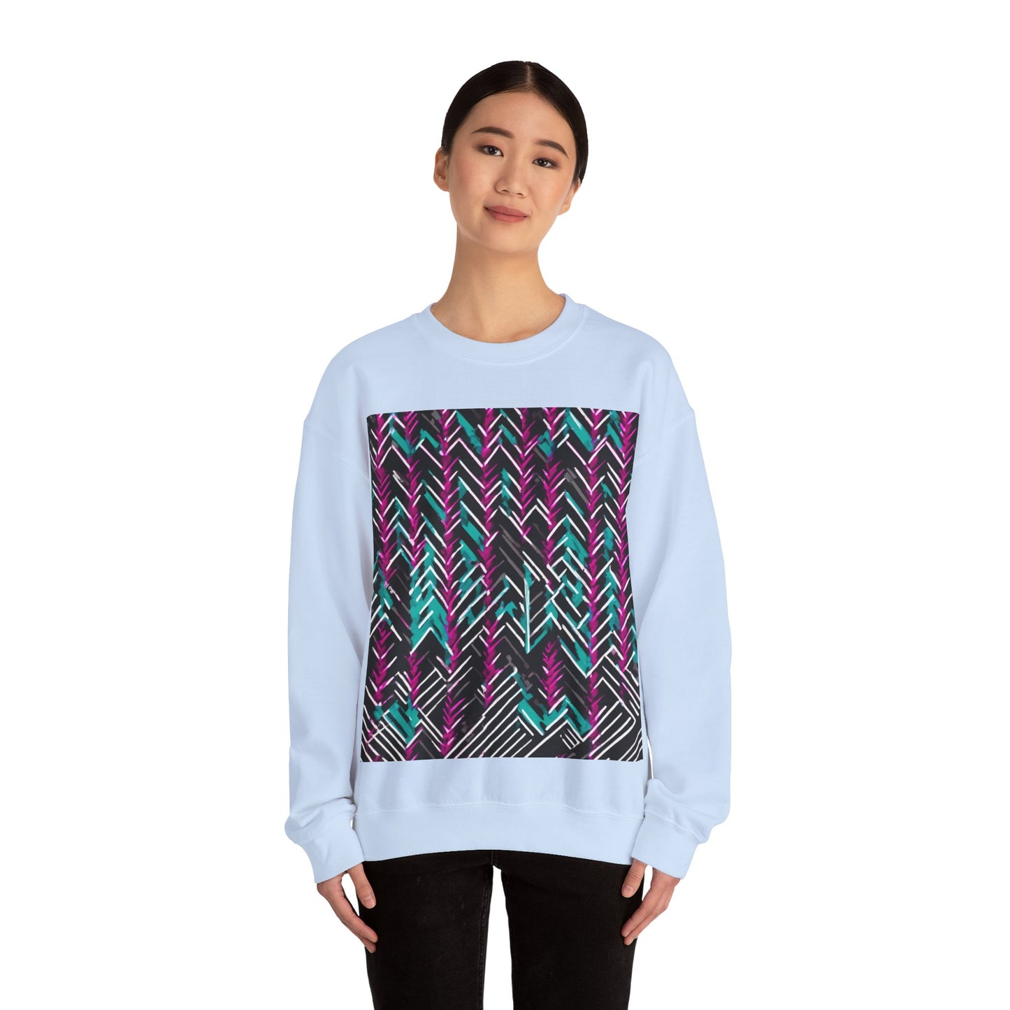 boostlete-recovery-progress-pattern-chevron-retro-0243 — Unisex Heavy Blend Crewneck (G18000)