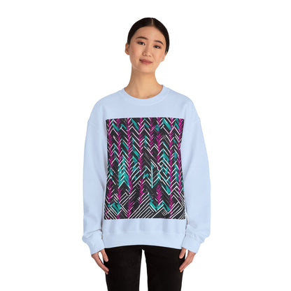 boostlete-recovery-progress-pattern-chevron-retro-0243 — Unisex Heavy Blend Crewneck (G18000)