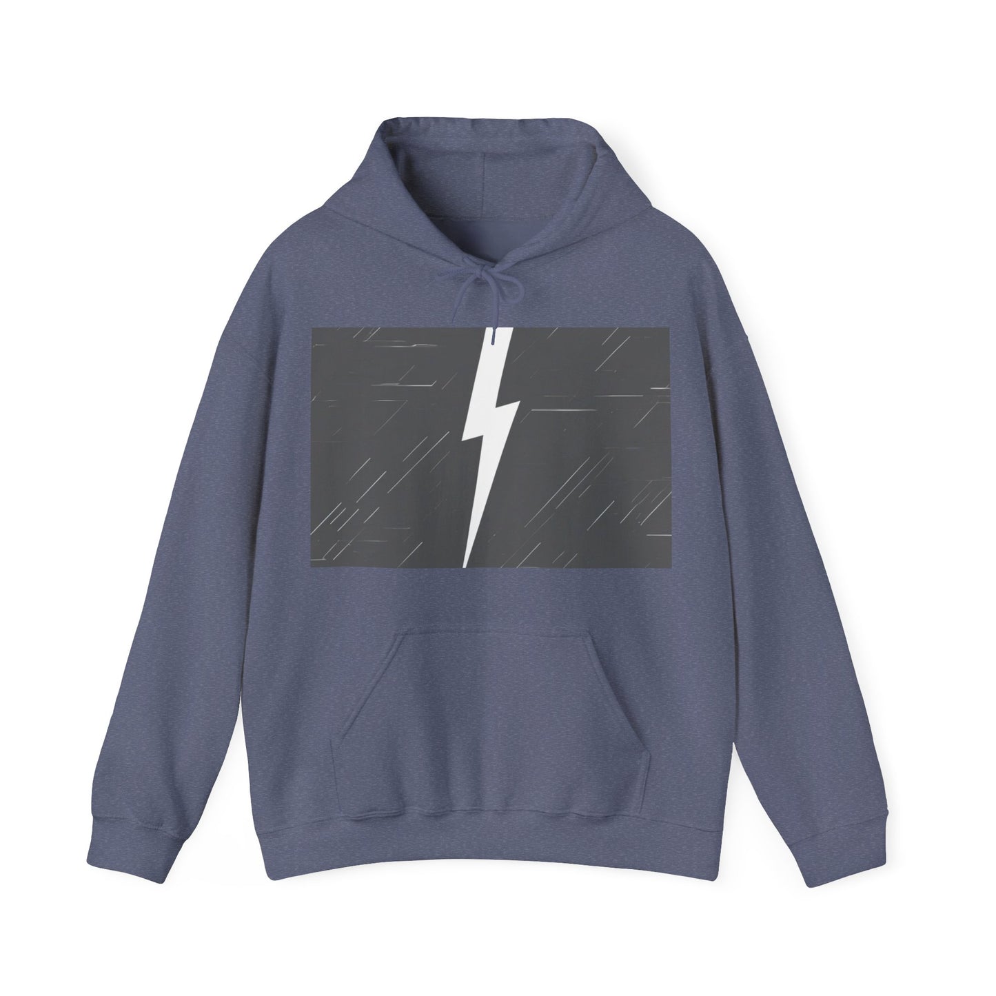 boostlete-am-crew-icon-lightning-glitch-vector-0590 — Unisex Heavy Blend Hoodie (G18500)
