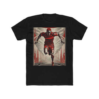 boostlete-am-crew-scene-sprinter-outline-athletic-0228 — Unisex Cotton Crew Tee (NL 3600)