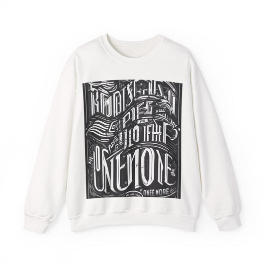 boostlete-mile-by-mile-type-one-more-split-line-art-0001 — Unisex Heavy Blend Crewneck Sweatshirt (Gildan)