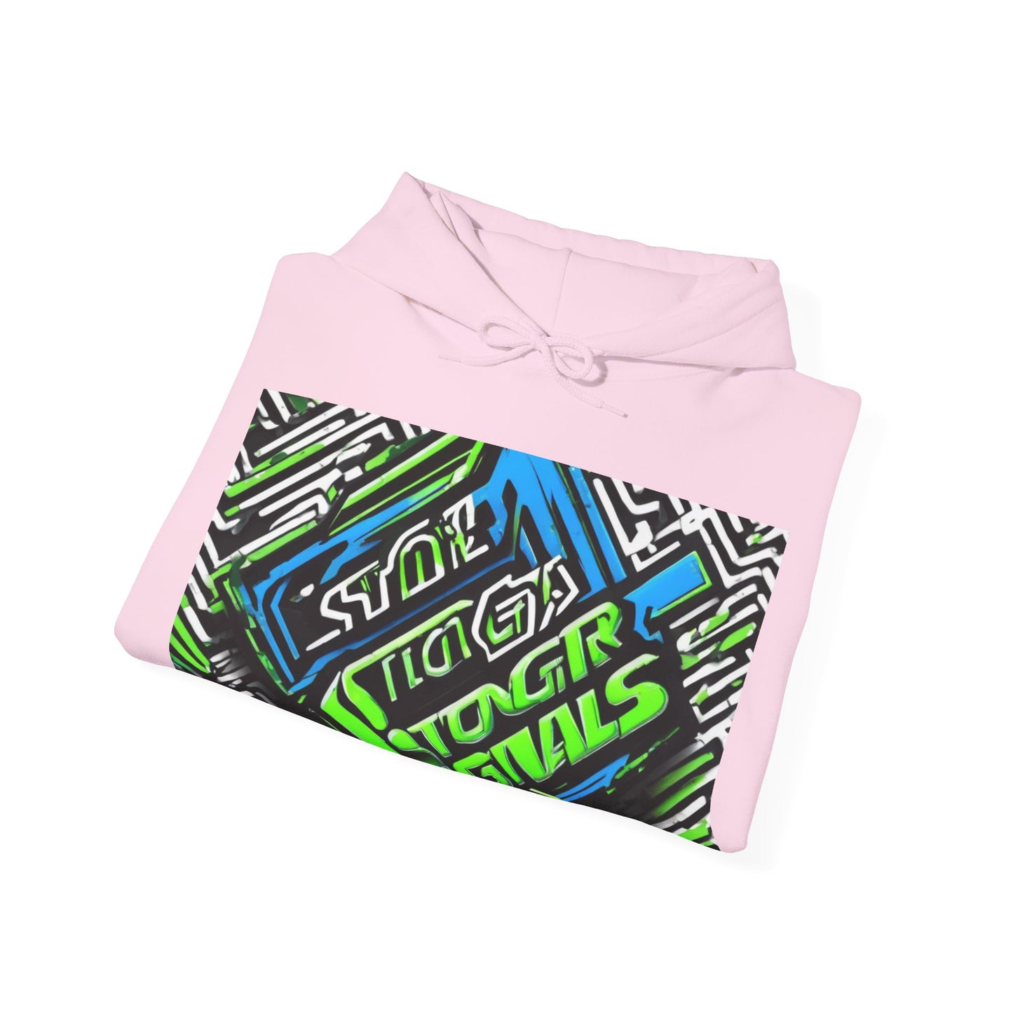 boostlete-am-crew-type-stronger-signals-diagonal-badge-1077 — Unisex Heavy Blend Hoodie (G18500)