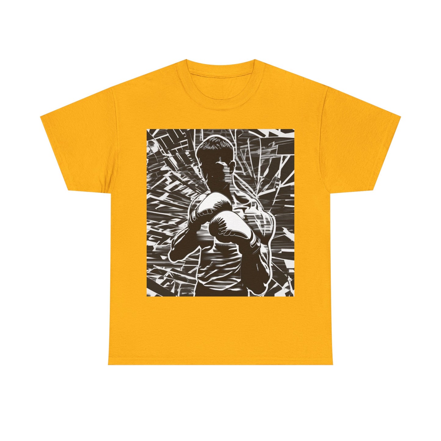 boostlete-boost-mode-scene-boxer-glitch-paper-0084 — Unisex Heavy Cotton Tee (Gildan 5000)