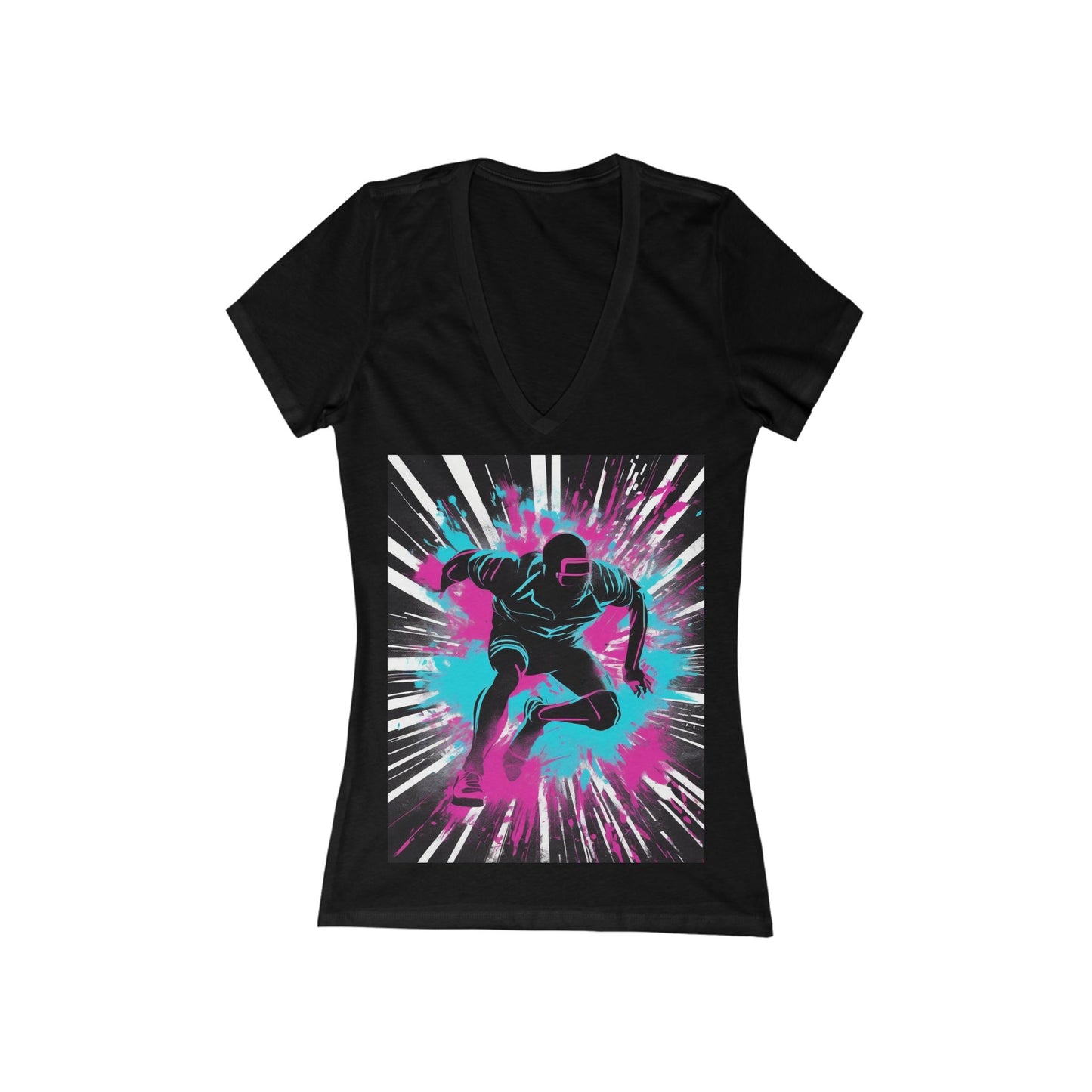 boostlete-recovery-progress-scene-sprinter-chalk-bold-0220 — Women's Deep V-Neck Tee (B+C 6035)