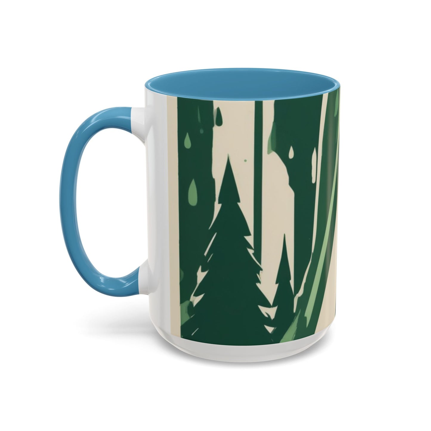 boostlete-quiet-power-icon-water-glitch-retro-0186 — Accent Mug 11/15oz