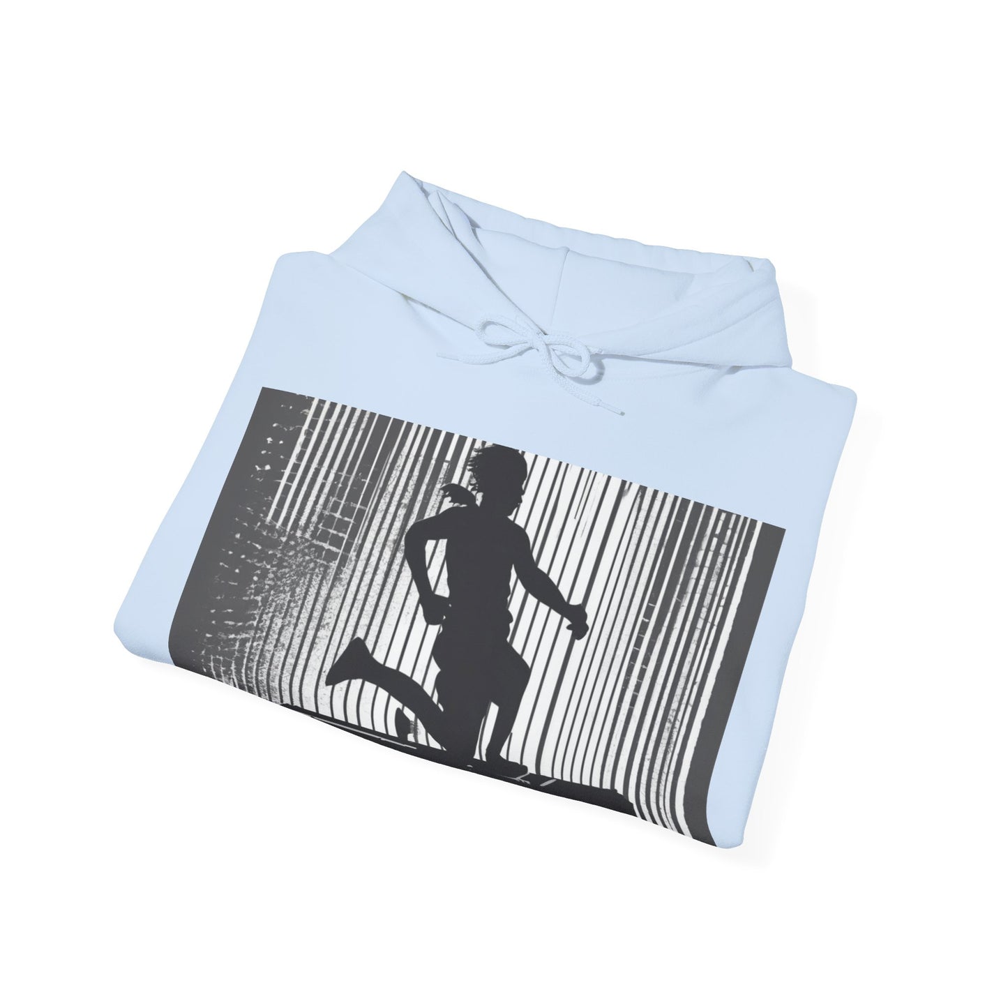 boostlete-am-crew-scene-hurdler-halftone-badge-0956 — Unisex Heavy Blend Hoodie (G18500)
