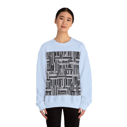 boostlete-recovery-progress-pattern-barcode-isometric-1023 — Unisex Heavy Blend Crewneck (G18000)